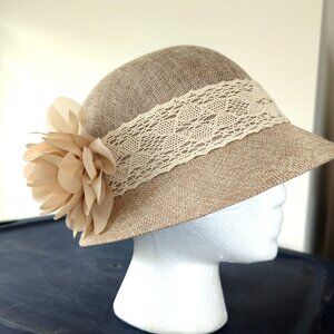 Angela & William Hat One Size Women's Beige Style #CL2265 Adjustable NEW-lp